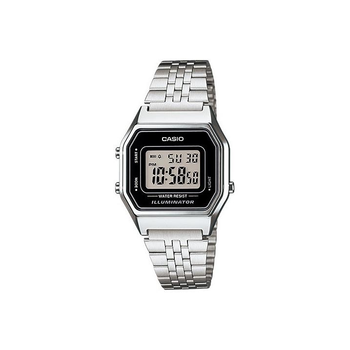 CASIO Unisex YOUTH Black Watch LA680WA-1 LA680WA-1 Silver Strap
