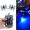 C5w Car Led RGB 5050 6SMD 31mm-41mm Festoon Dome Door Lights Automobile Remotes Controller Colorful Lamps Roof Atmospheres Bulbs