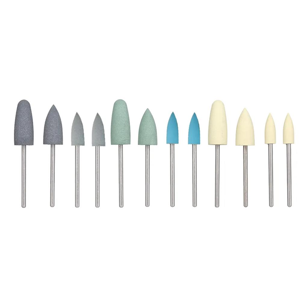 12pcs Silicone Polishers Drills Dental Low Speed Grinding Heads Dentistry Equipment Teeth Polishing & Smoothing Dental