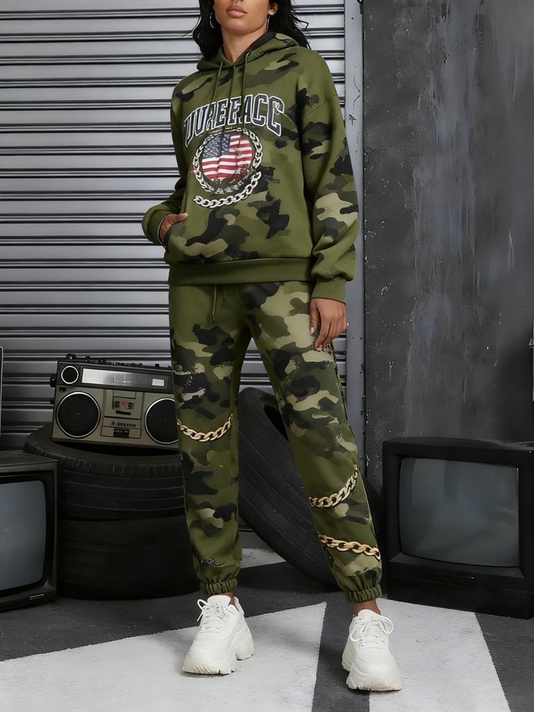 Spring and Autumn New Women's Casual Fashion Zipper Hooded Sweater Sweatpants Set Lightweight and Comfortable