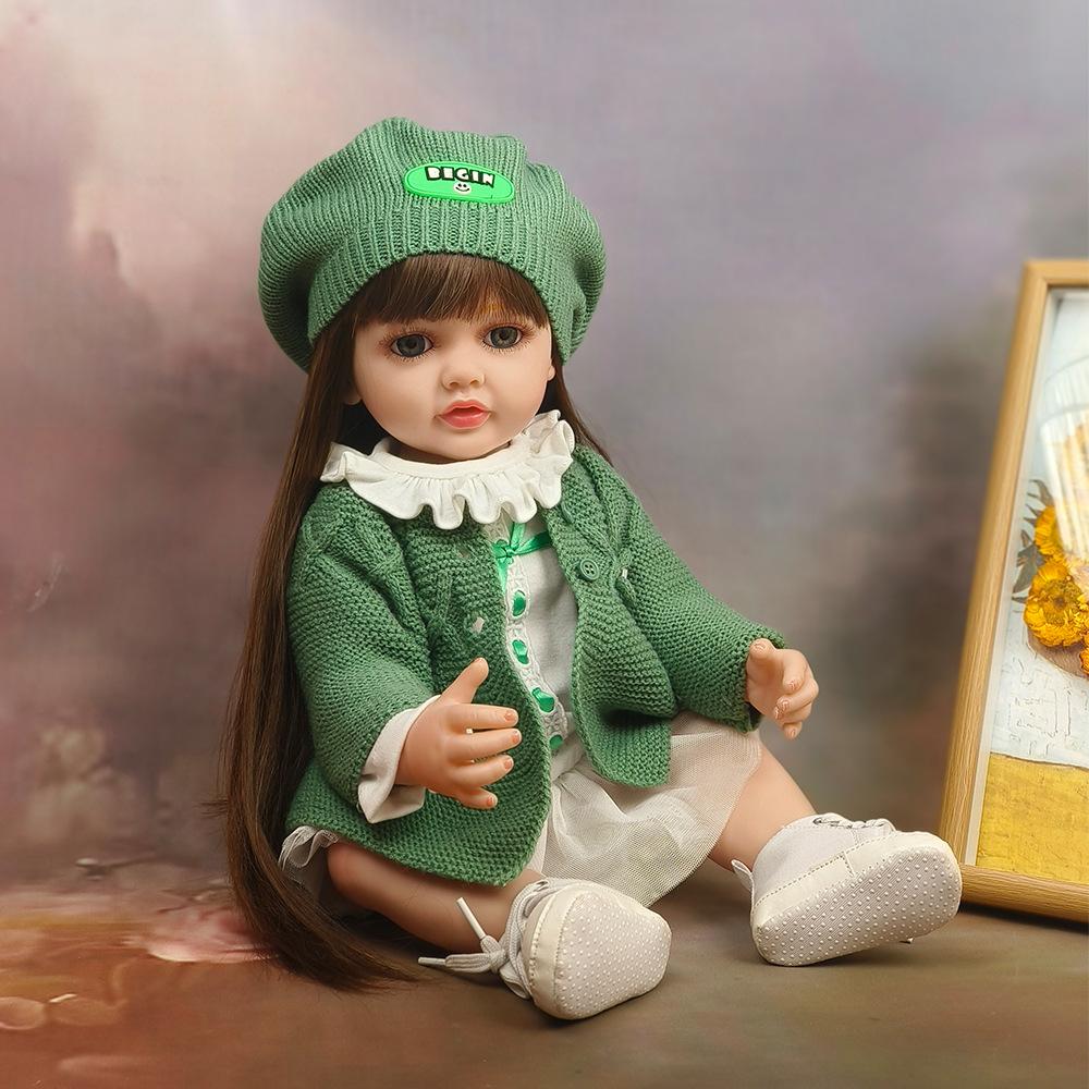 Brand Original 55 Cm Silicone Whole Body Reborn Doll Betty Wear Beautiful Sweater Suits Princess Toddler Newborn Doll Playmate Toy Kid's Birthday Gift