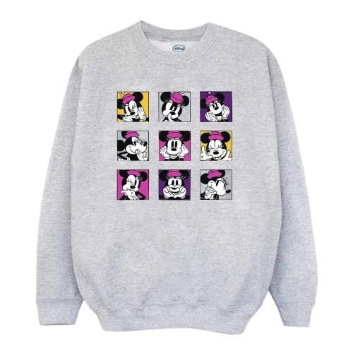 Disney Womens/Ladies Minnie Mouse Squares Sweatshirt