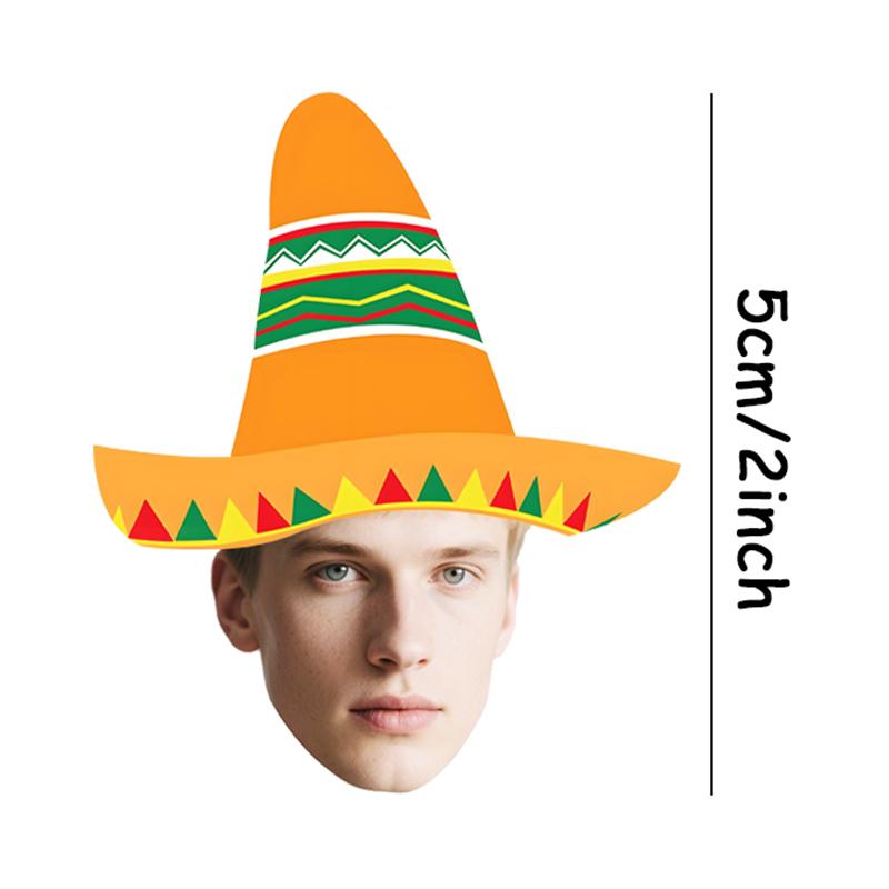 20pcs Birthday Customizable Sombrero Hat Pattern Stickers Boys' and Girls Birthday Parties Cute Stickers Decor
