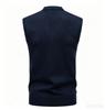 Men's Warm Knit Sweater Vest, Sleeveless Slim Fit for Fall and Winter Daily Wear