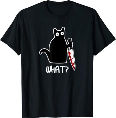 Murder Cat Funny Joke Humour Cat Lover Gift T Shirt