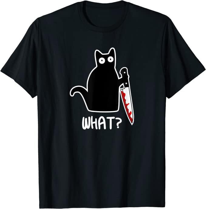Murder Cat Funny Joke Humour Cat Lover Gift T Shirt