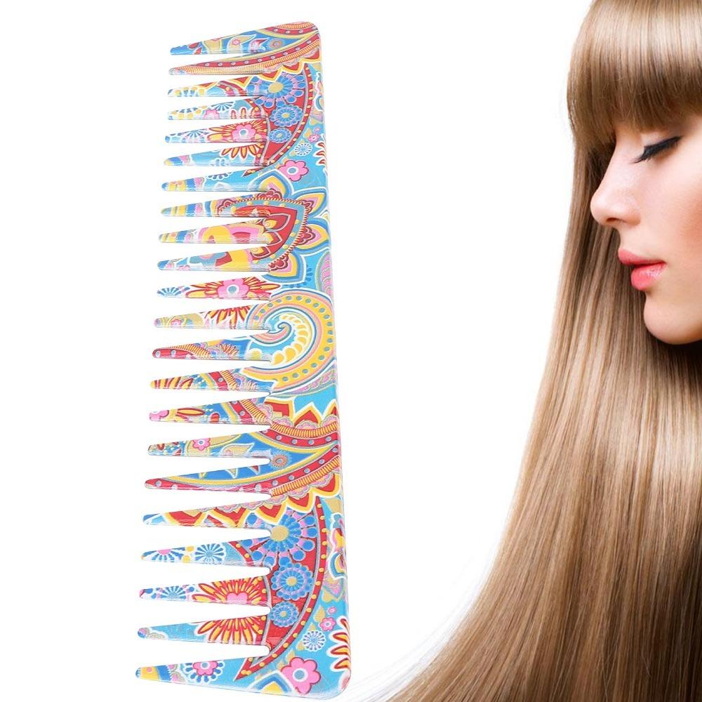 Exquisite Pattern Hair Detangling Comb ABS Material Styling Comb Detangling Comb Salon Use