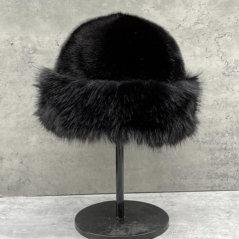 Plush Landlord Hat Women'S Cold And Warm Hat Northeast Basin Hat Ear Protector Hat Shows The Tide Of Small Bucket Hat