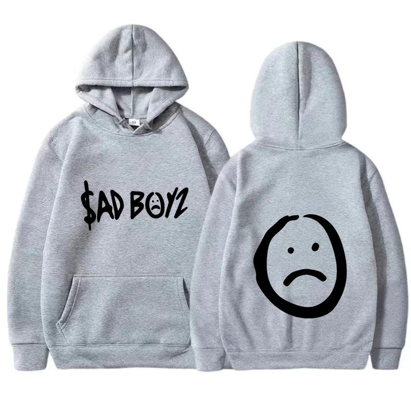Autumn Winter Junior H Sad Boyz Printed Hoodie World Tour Merch Street Men's and Women's Hoodie Hip Hop Warm Hoodie