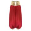 Womens Hippie Harem Pants Magical Lantern Style Metallic Shiny Patchwork Design Arabian Princess Costume