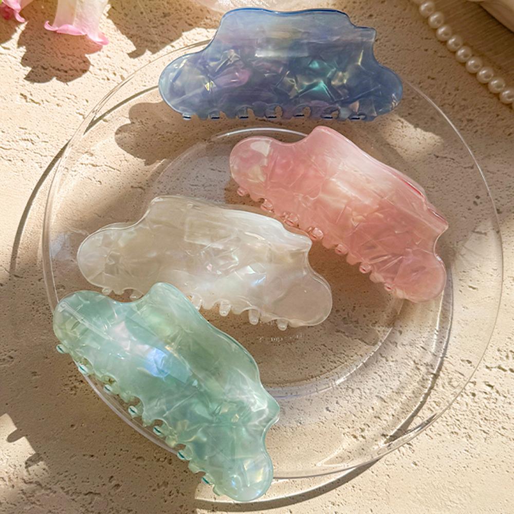 New Medium Size Glossy Hair Clips Hairpin Fashion Hair Accessories Solid Color Hair Claw For Women Girl