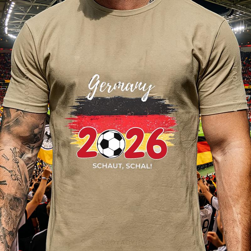 Unisex Everyday Lifestyle T Shirt Gerunisex National Flag Football Soccer Supporter Fan Retro Simple Casual Streetwear Top