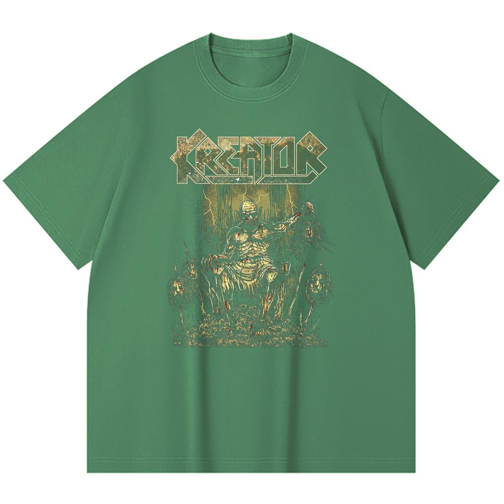 230 Gsm 100% Cotton Heavy Metal T-Shirt  Rock Band Popular Music Print Unisex Heavy Cotton T Shirt