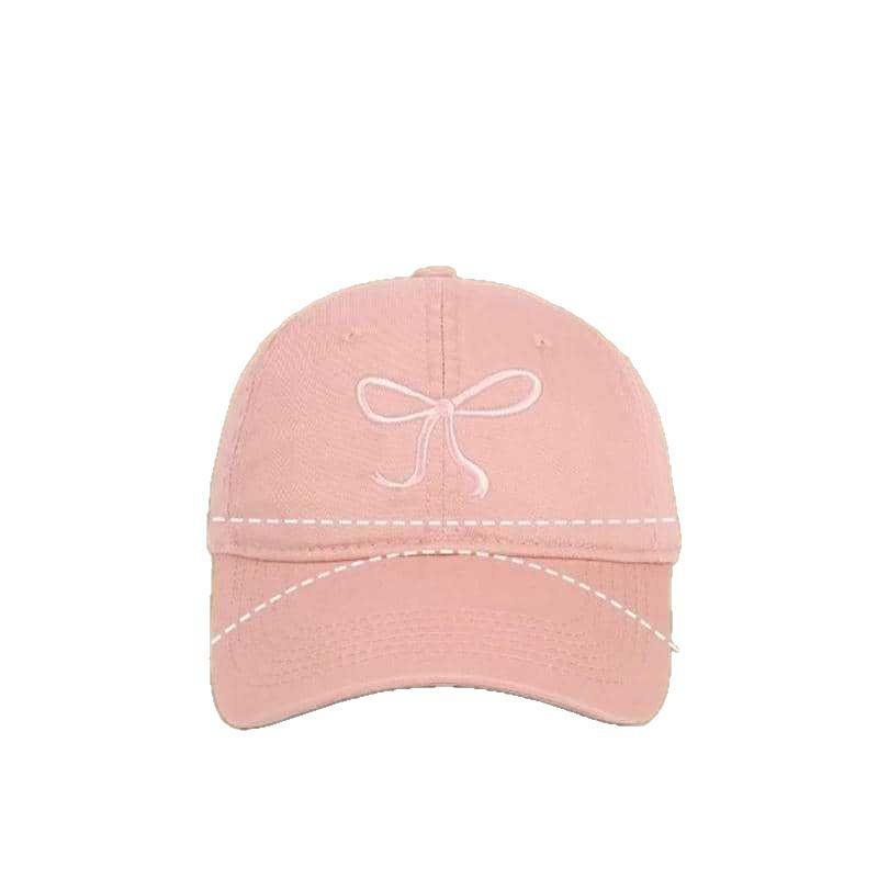 New Arrival: Bow Embroidery Women's Wide Brim Baseball Cap with Face-Shielding Duckbill
