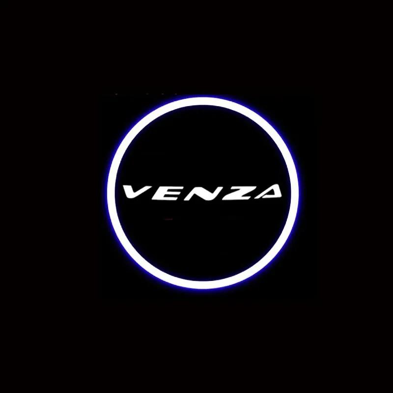 2Pcs LED Car Door Welcome Courtesy Projector Ghost Shadow Lights for Toyota VENZA Logo 2009-2013 Welcome Lamp Decor Accessories