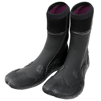 FELLOW 5mm Thermal Fleece-Lined Surf Boots for Men and Women, Winter Surfing Boots, Japanese Standard, SUP Semi-Dry Wetsuit, British Black, Size 23cm