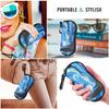 Étui à Lunettes Imprimé Étui à Lunettes de Soleil en Cuir PU Boîte à Lunettes avec Fermeture Éclair Sac à Lunettes Portable Hommes Femmes Rangement Sac à Lunettes Cadeau