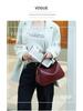 Spring 2025 Versatile One-Shoulder Pebbled Cowhide Boston Crossbody Bag for Women