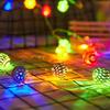 1PC Moroccan String Lights, 20/30/60 LED Golden Globe String Lights Battery Powered for Christmas, Home Decor (Not Included Battery)