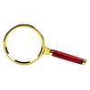 Metal Mahogany HD 10x Handheld Magnifier for Reading Books and Newspapers
