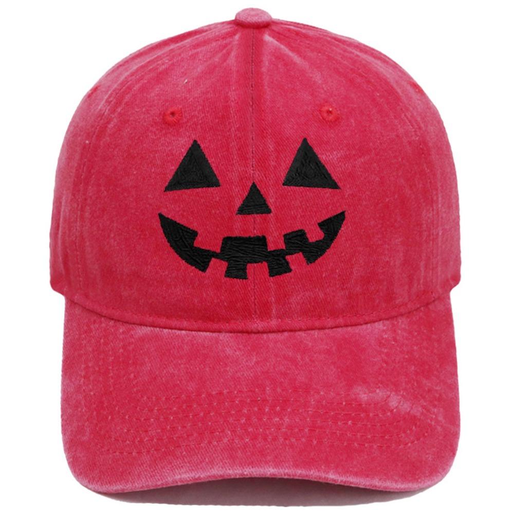 UV Protection Embroidered Pumpkin Hat Breathable Sunshade Cap Fashion Halloween Baseball Cap Party
