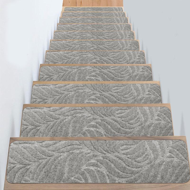 Soft Stair Step Pads with Diverse Embossing Self-adhesive Anti Slip Absorbent Properties Stair Carpet Rugs Protective Sticker Dirt Resistant Floor Mat