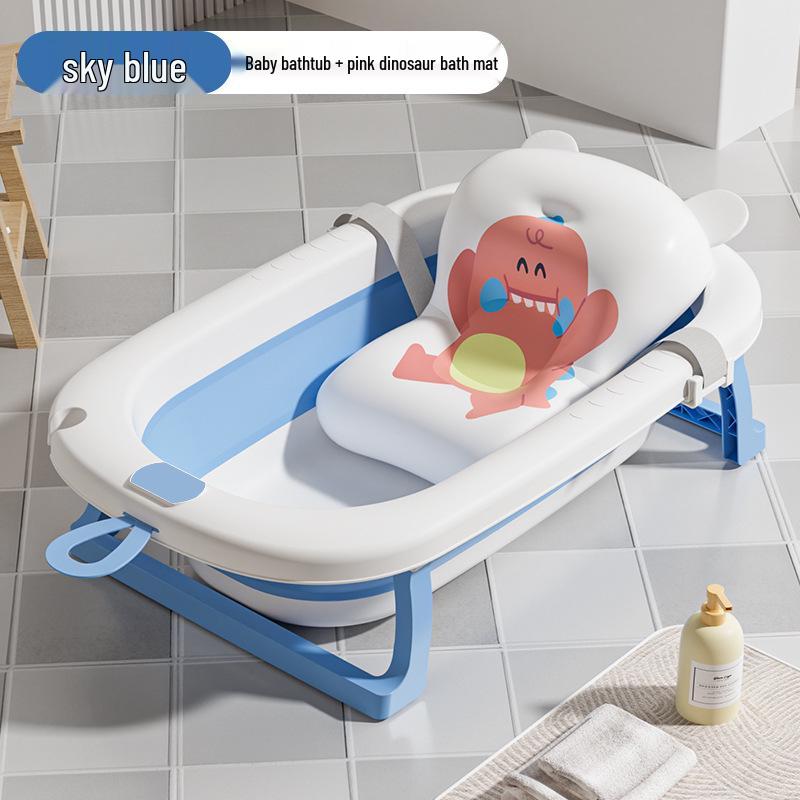 Foldable Baby Bathtub - Large, Sit or Lie for Kids, Newborn Bath Essentials for Home Use
