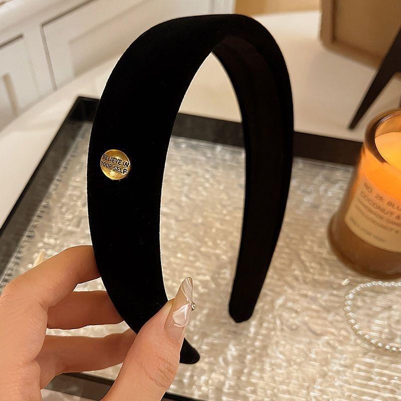 

Red Velvet Wide Headband Women High Cranial Top Hair Hoop Elegant Versatile Outdoor Pressure Hair Band Autumn Winter Fashion Hair Accessories