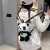 Plush Adorable Panda Backpack Handbag With Nylon Lining For Teen Fashion Gift