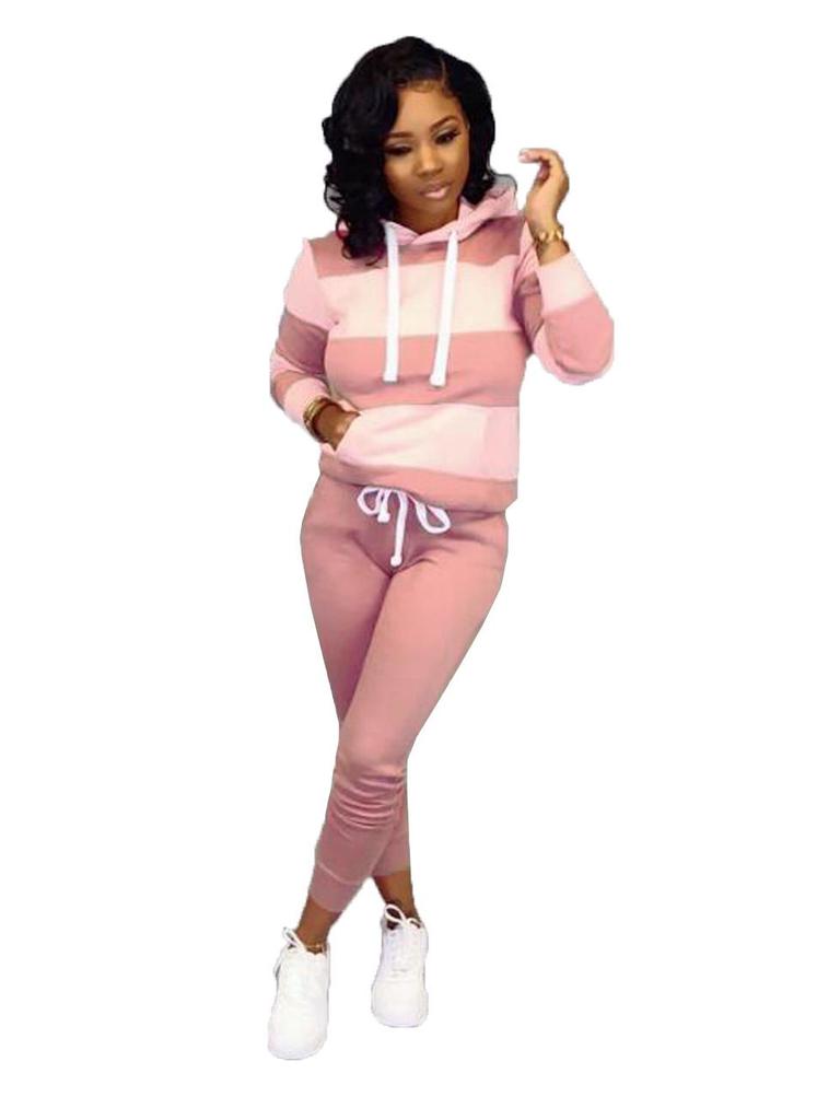 European & American Women's Autumn/Winter Cotton Hoodie & Sweatpants Set