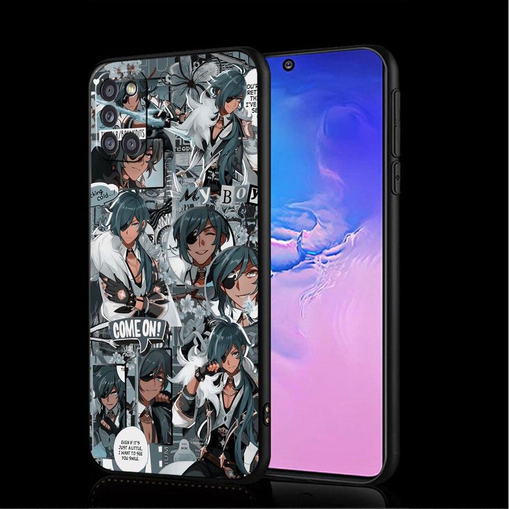 Luxusní Genshin Impact Anime pro Samsung Galaxy A51 A71 A52 A32 4G A41 A12 A02s A72 A21s A31 A23 A73 A03s A33 A52s Phone Funda