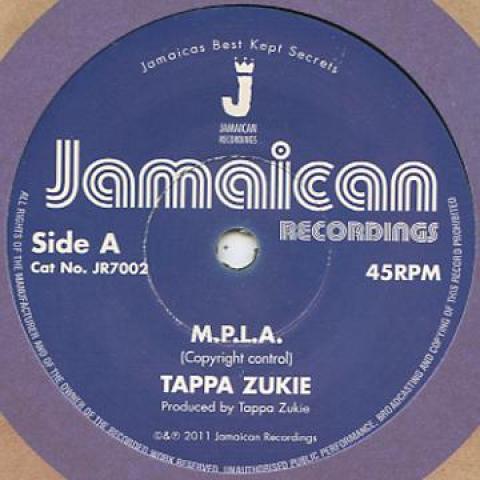 7inch Record TAPPA ZUKIE - MPLA JR7002 Jamaican Record 2011 UK Reggae, Ska & Dub Used