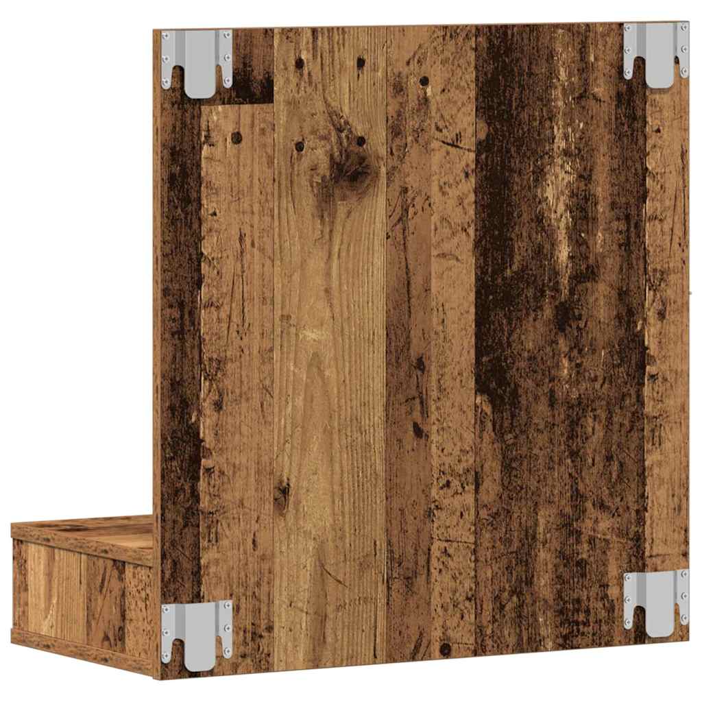 Mirror Cabinet Rustic Wood Look 60 X 31.5 X 62 Cm Engineered Wood