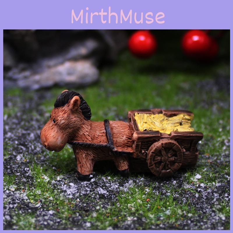 Resin Animal Car Miniature Garden Decor With Cute Donkey Figurine For Home And Gift