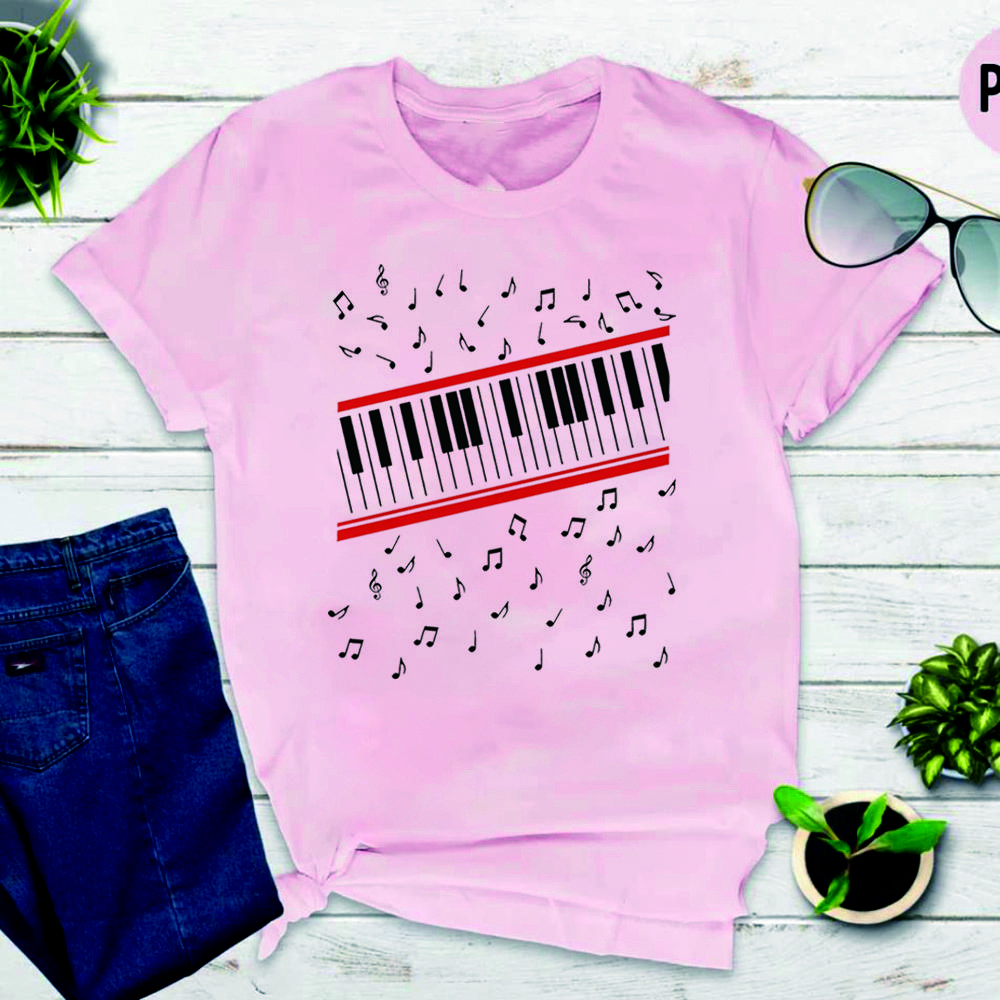 MJ Beat It Piano Keys T-Shirt King of Pop Music Tee Retro 90s Style Shirts Unisex Short Sleeves Casual Tops Fan Gifts Tops