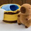 Brown Cartoon Capybara Cotton Doll Soft Capybara Stuffed Doll Plush Capybara Plush Toy  Room Decor