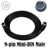 Mini Din 9PIN Adapter Cable Excellent Electrical Conductivity 9 Pin Male To 9 Pin Male Cable for Media Centers Receiver