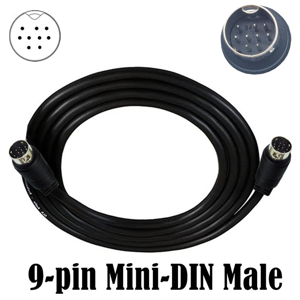 Mini Din 9PIN Adapter Cable Excellent Electrical Conductivity 9 Pin Male To 9 Pin Male Cable for Media Centers Receiver