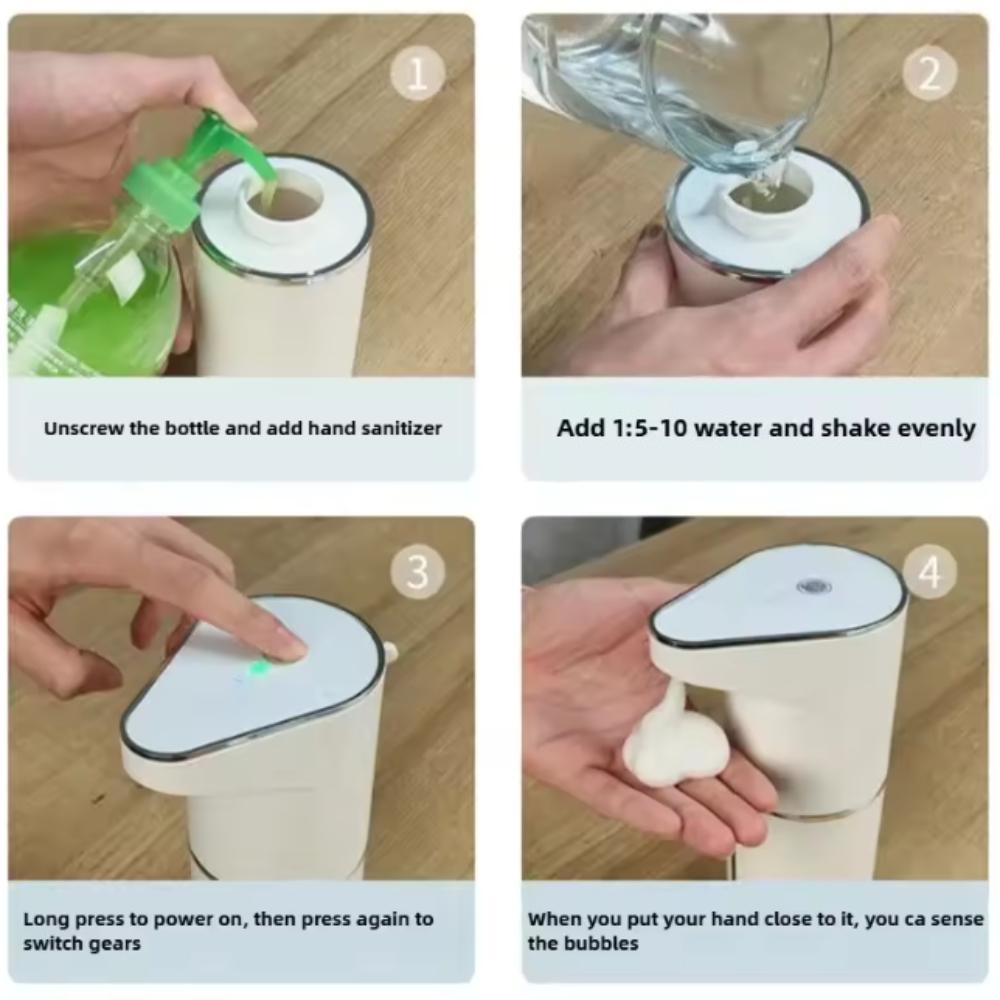 Intelligent Sensor Multi-Speed Contact-Free Wall-Mounted Vertical Hand Sanitizer Bubble Machine Rechargeable Soap Dispenser