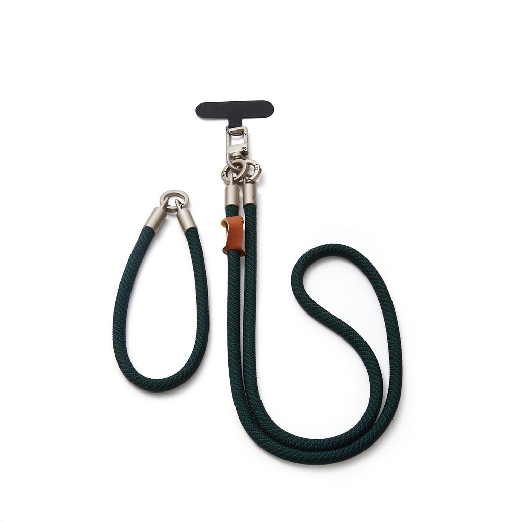Unisex Nylon Crossbody Three-in-One Long Phone Lanyard Detachable Wrist Strap Metal Buckle Splice Design-Ultimate Anti-Loss