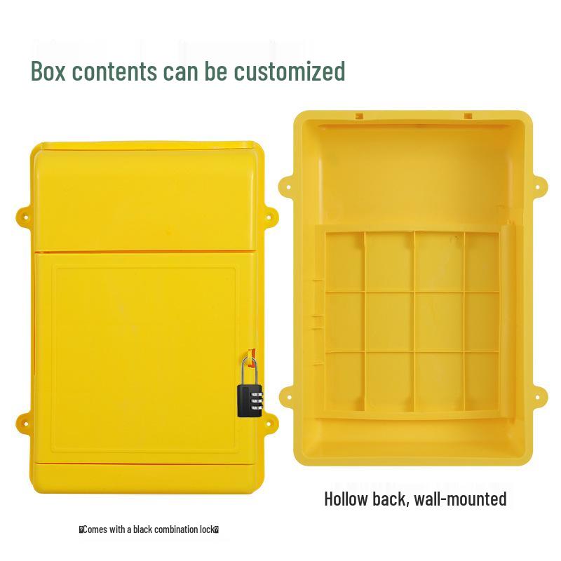 Compact Wall-Mounted Lockable Plastic Box for Mail, Complaints, Suggestions, and Milk