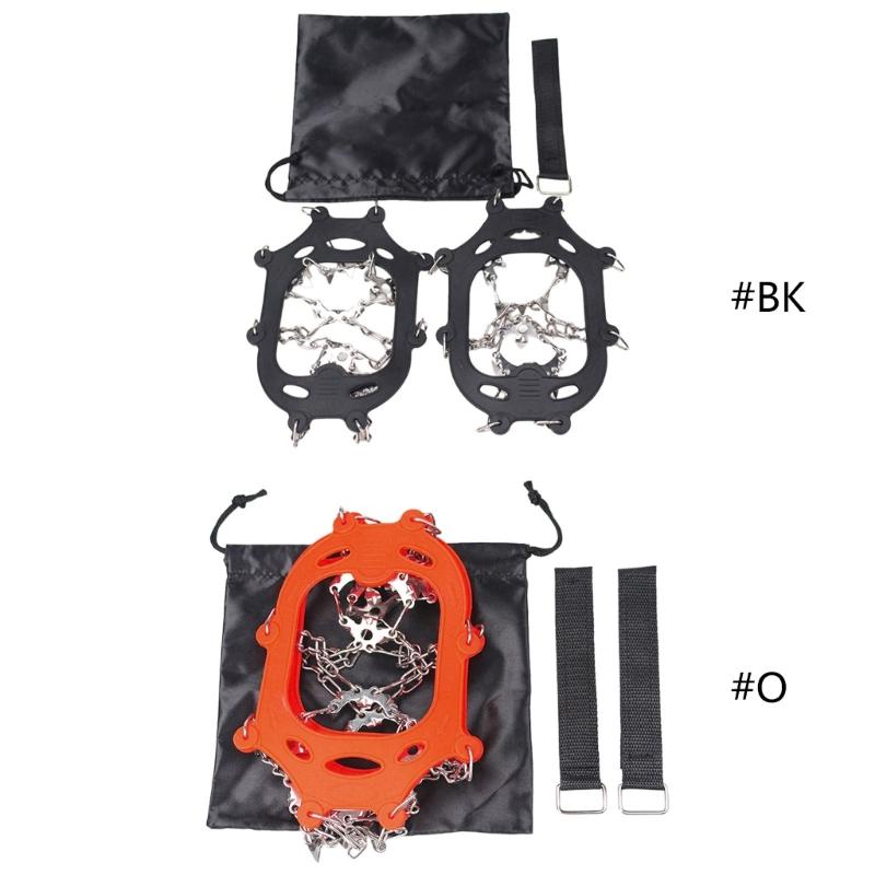 Stainless Steels Ice Spikes Ice Cleats Crampons, 23 Spikes Shoe Ice Snow Grips