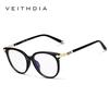 Veithdia Unisex Fashion  Eyeglasses Frame Vintage Clear Lens Glasses Optical Spectacle Frame V8003