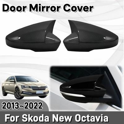 Door Mirror Cover For Skoda New Octavia 2014 2015 2016 2017 2018     Exterior Scratch Protective Car Decoration