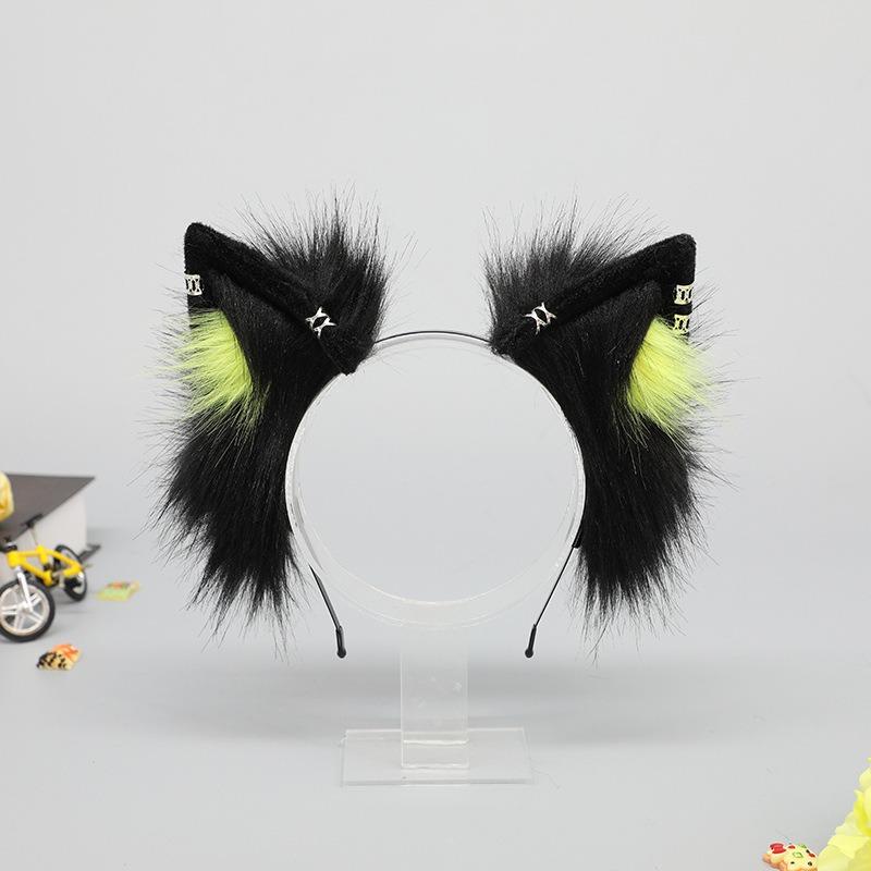 Handmade simulation plush animal ear headband cute comic show props cosplay party headgear puppet meow hair accessories