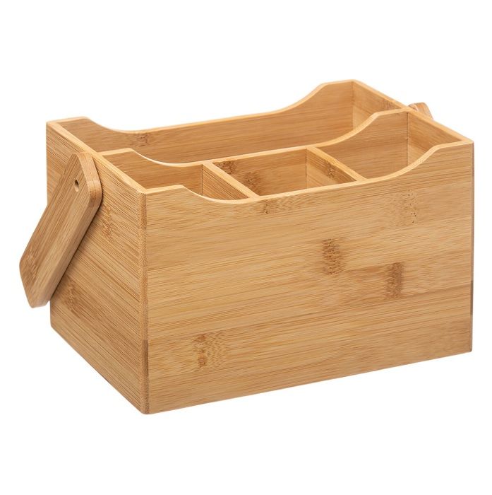 Accessoires de cuisine - Pot à ustensiles - MDF - Marron - Contemporain