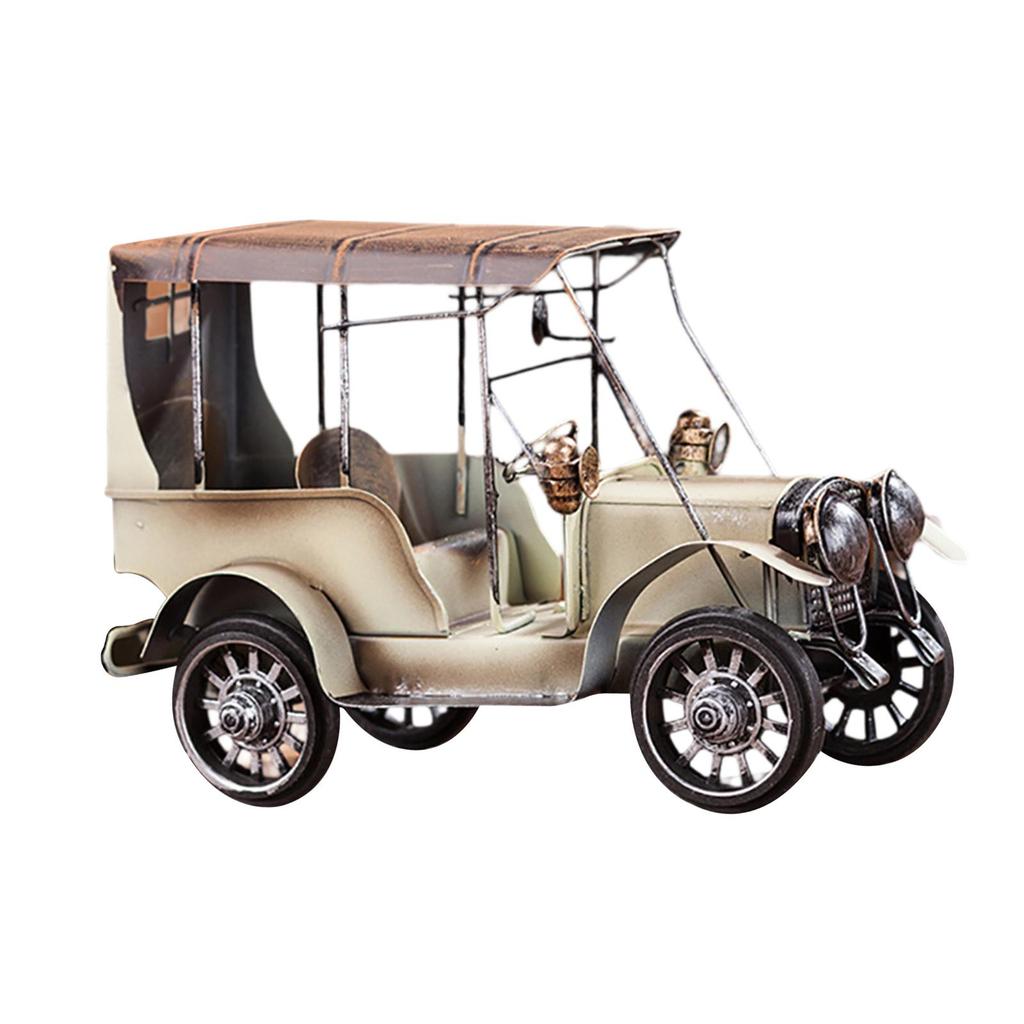 Vintage Car Model Multipurpose Birthday Gift Decorative Collectible Ornament White