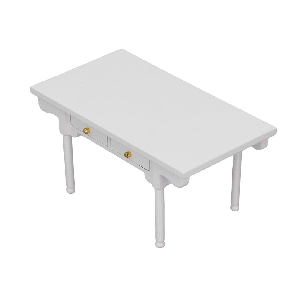 1: 12   Desk Wooden Modern  Ature Table   Writing Desk Toy Furniture Decoration
