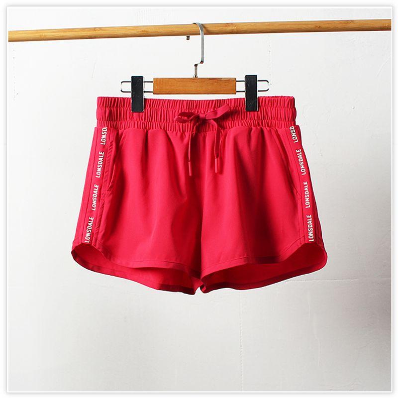 

E655-Q2 Женские европейские и американские спортивные шорты для одиноких женщин на лето, летняя одежда, свободные шорты для велоспорта, бега на открытом воздухе, экспорт Red 16 yards