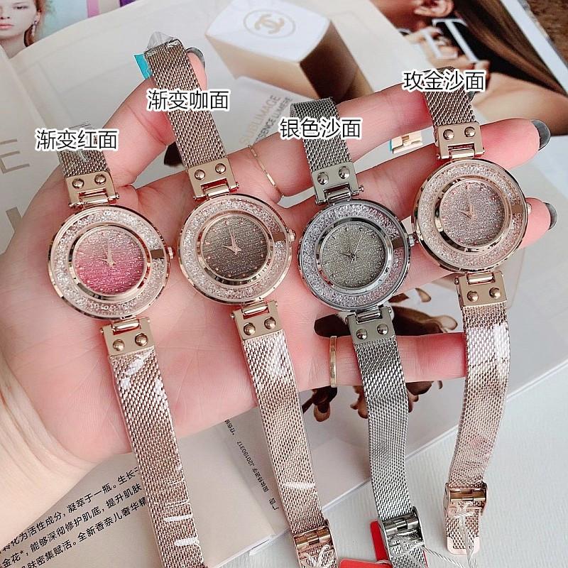 Fashion Light Luxury Women'S Watch Transparent Rhinestone Fashion Personality Niche With Watch Female Style